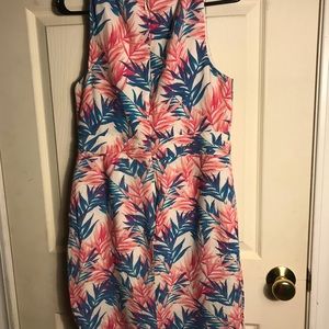 Floral vacation dress petaled front.